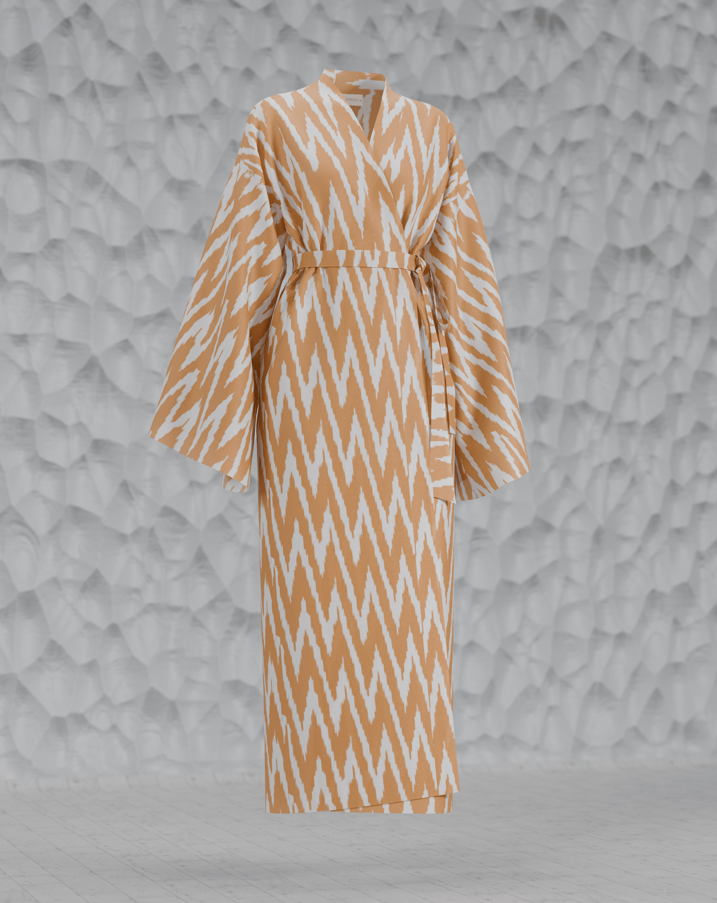 Women's Golden Robe from handwoven Silk Ikat - SABINA PATEL